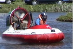 Hovercraft travelling on water